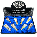 StoneAge | 3" Handmade Mini Tobacco Smoking Pipes, Includes Display Box - Pack of 8 Quartz · Stone Pipe NicePrice