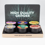 4 parts 63mm metal grinder Box of 6