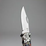 TheBoneEdge | 7" Wolf Design Pattern Handle Classic Folding Knife [14310] Folding Knife Canadian Distributor