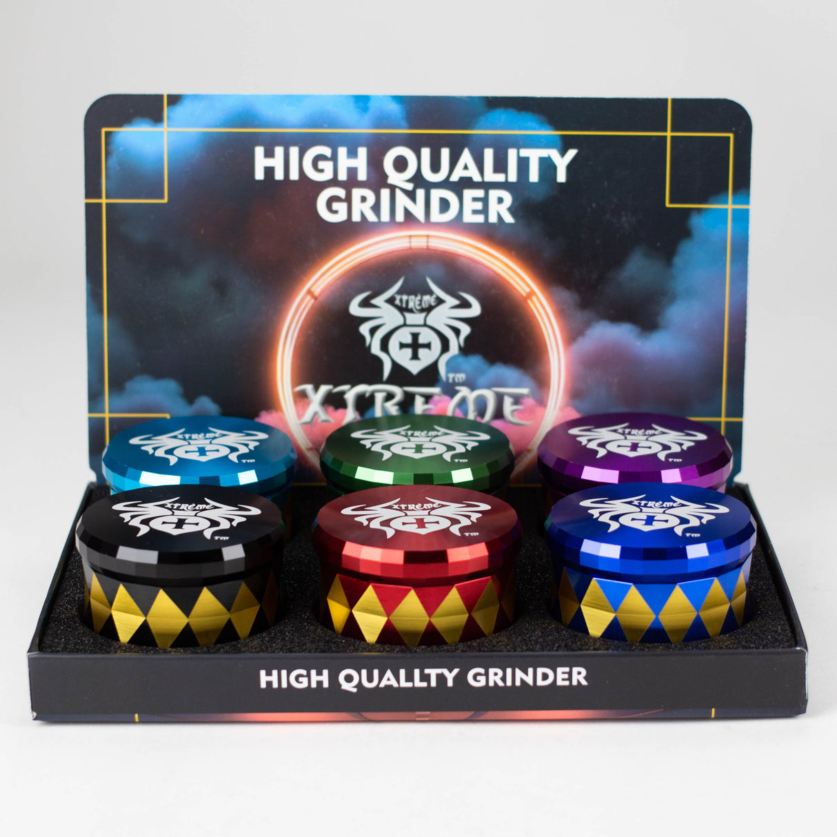 Xtreme | 43mm Aluminium Grinder 4 Layers Box of 6 [G1493]