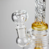 6" Swirl glass bong with water diffuser