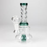 6" Swirl glass bong with water diffuser