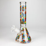 10" Flower Design Glass Bong