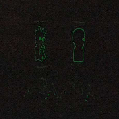 10" Glow in the dark Glass Bong With RM Design