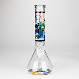 10" Glass Bong With Abstract Art Design