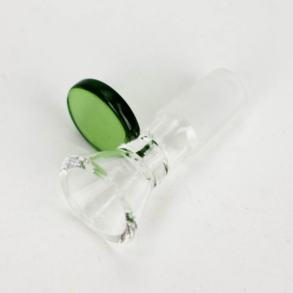 Glass Bowl with Handle - 14mm Bowl · Banger · Oil Burner Super Supplys Inc Green