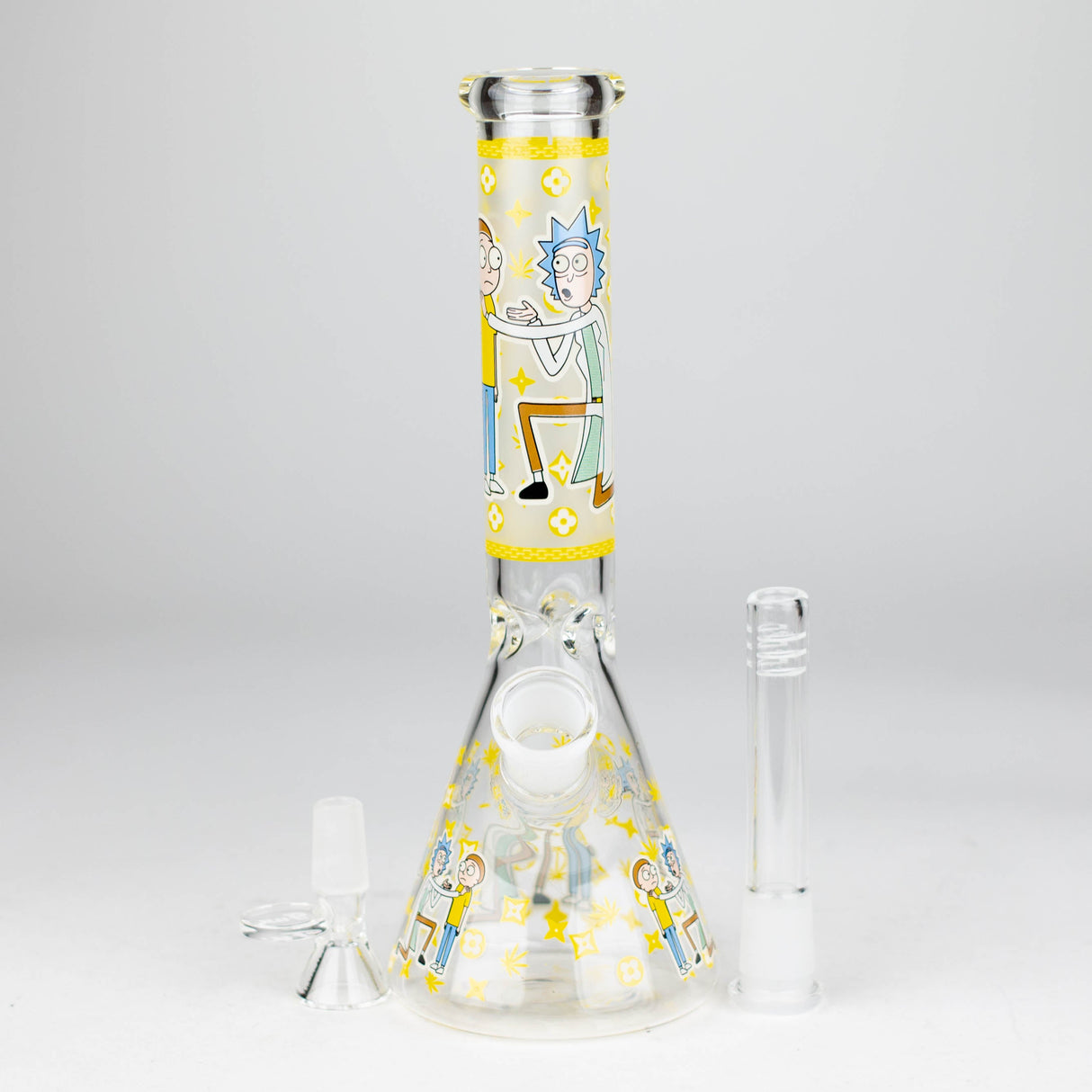 9"  Glow In The Dark 4mm glass bong [S60]