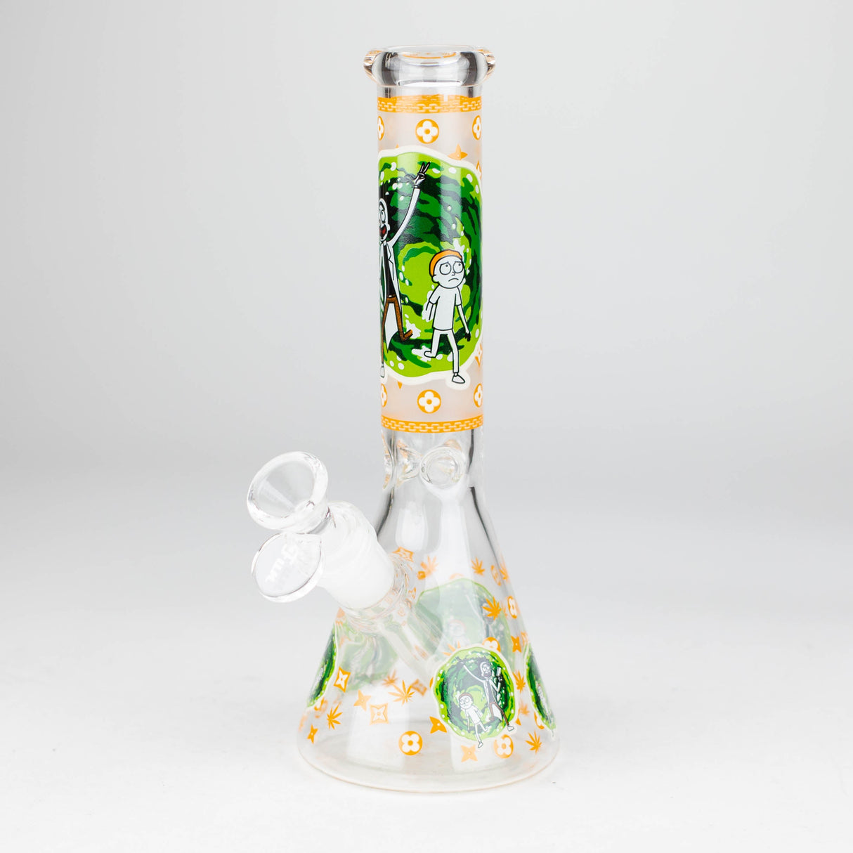 9"  Glow In The Dark 4mm glass bong [S60]