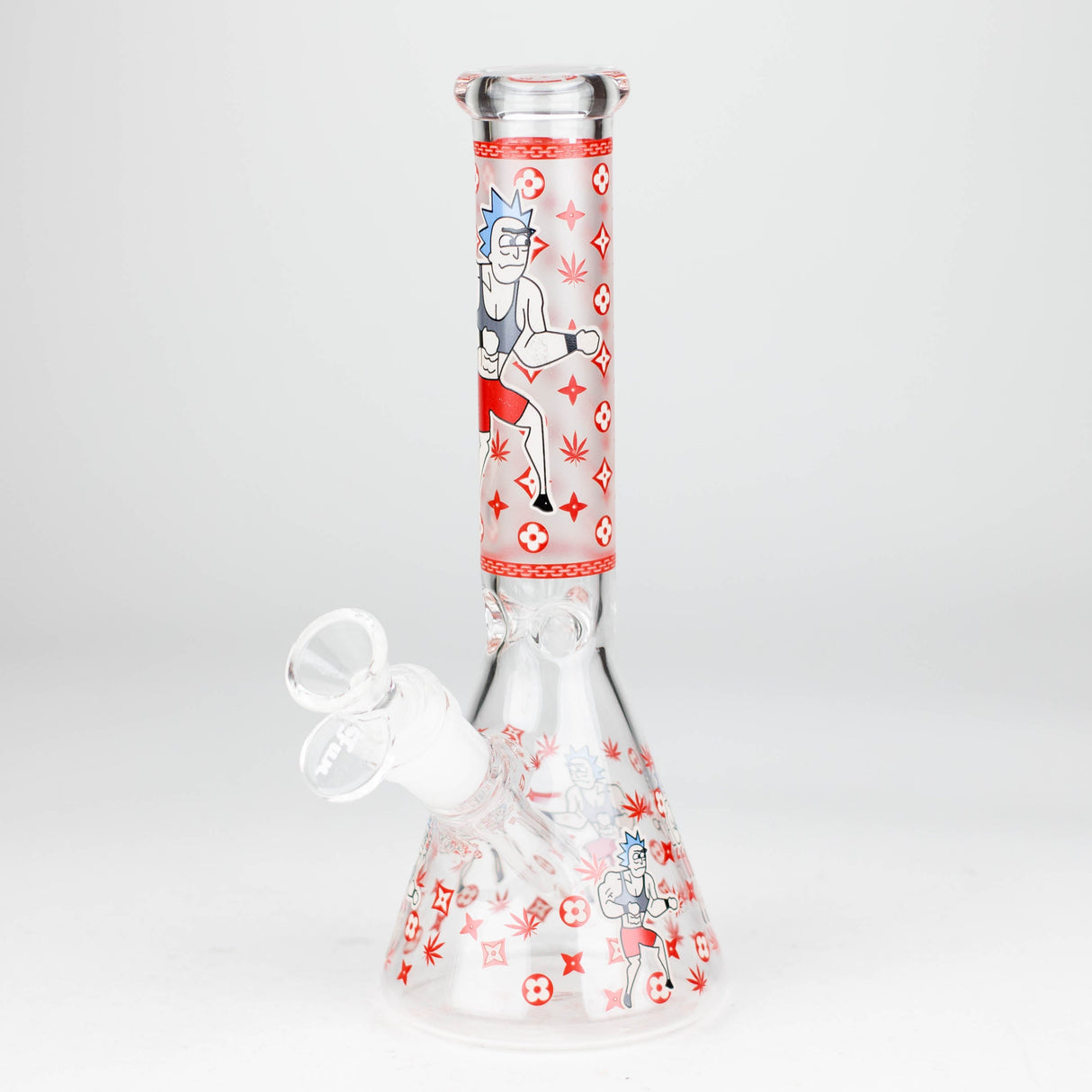 9"  Glow In The Dark 4mm glass bong [S60]