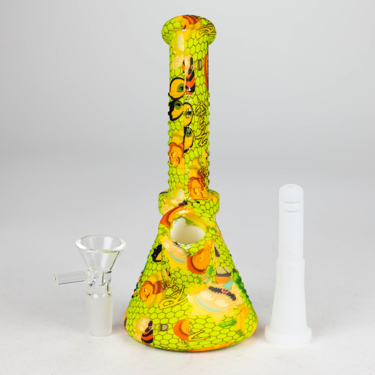 Fortune | 6.5" Angled Hydrographic Silicone Waterpipe-Assorted [SP1018P]