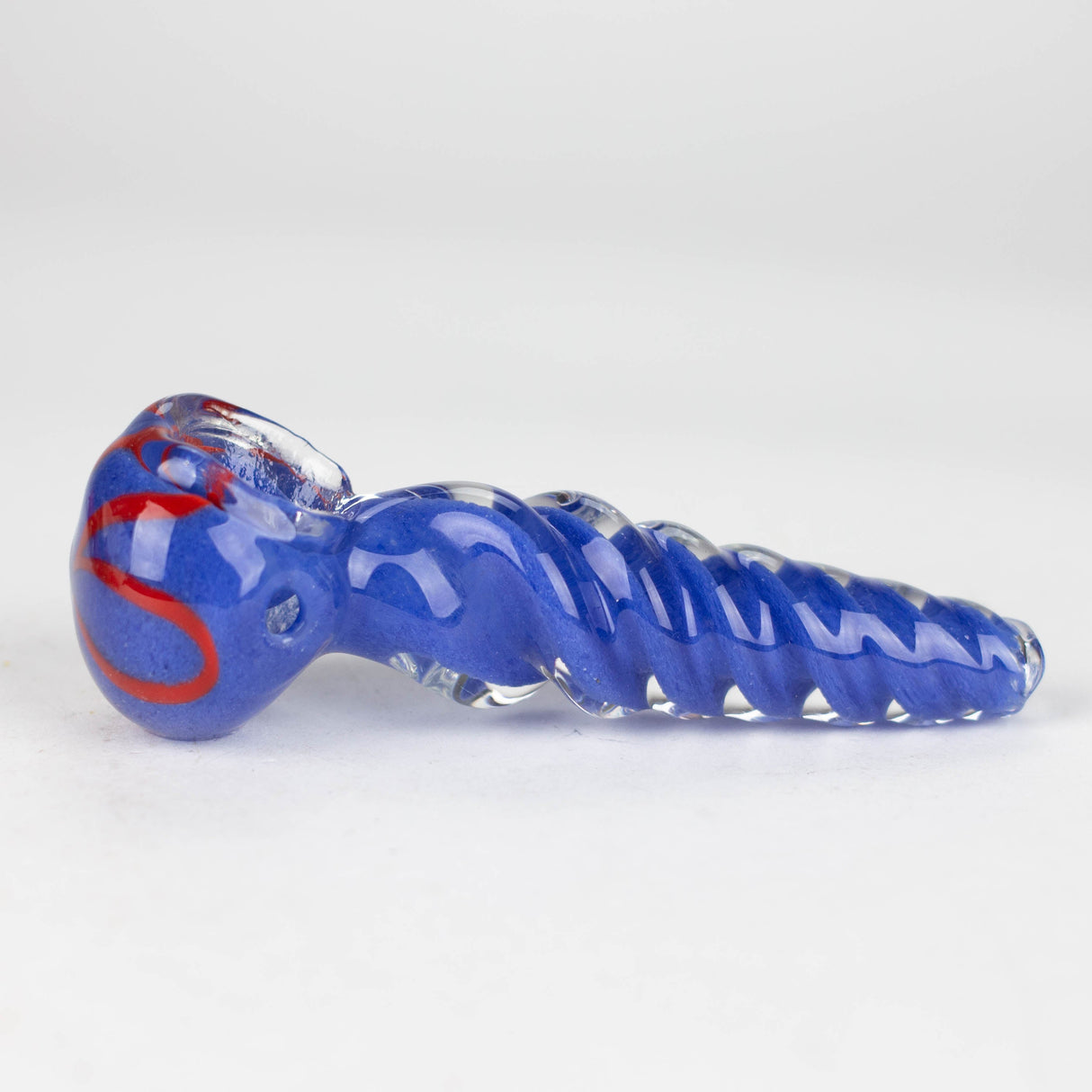 4" Twist glass hand pipe pack of 2