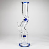 16" Zig-zag glass bong with percolator