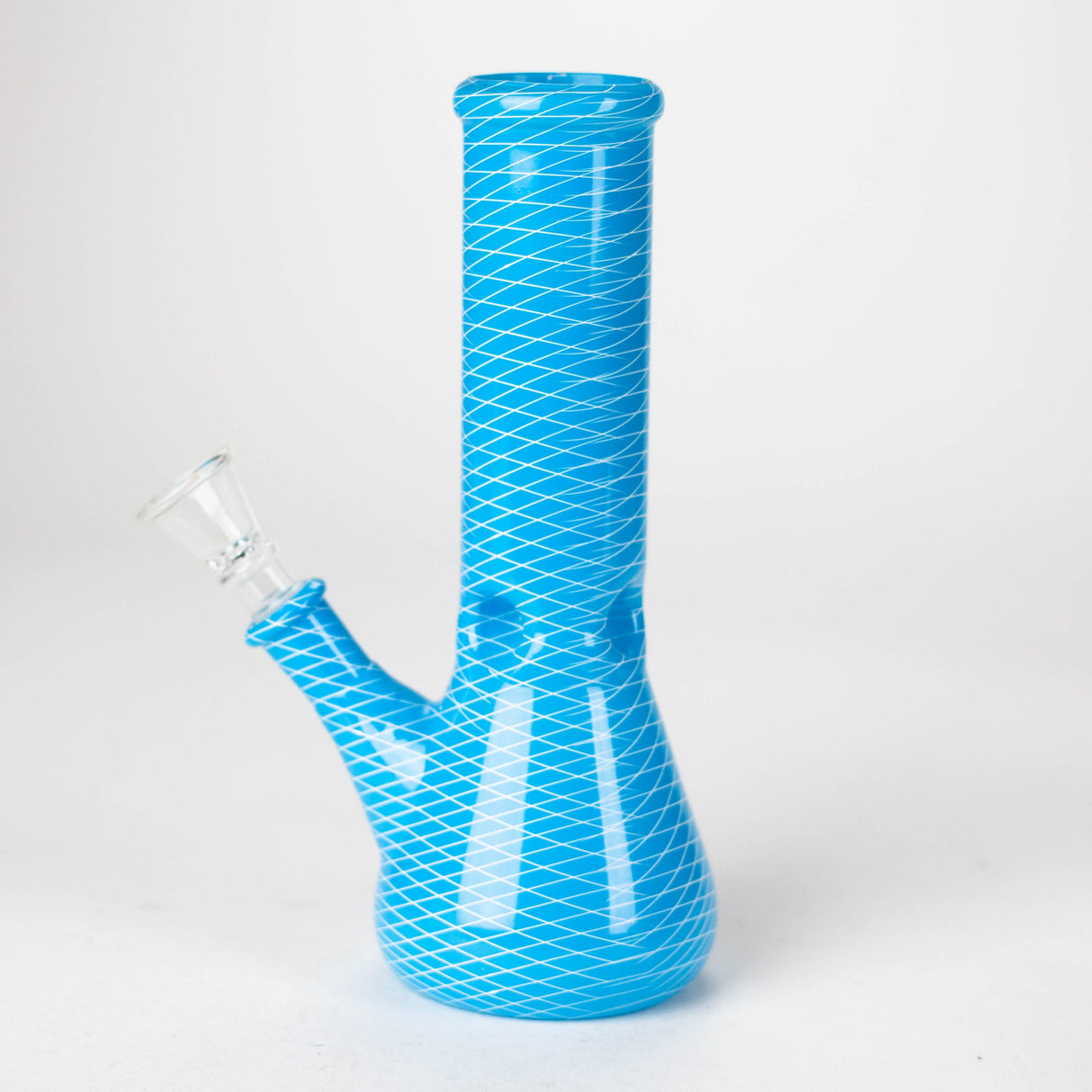 8" web designed assorted color beaker glass bong Glass Bong Bongzie Smokes