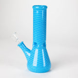 8" web designed assorted color beaker glass bong Glass Bong Bongzie Smokes