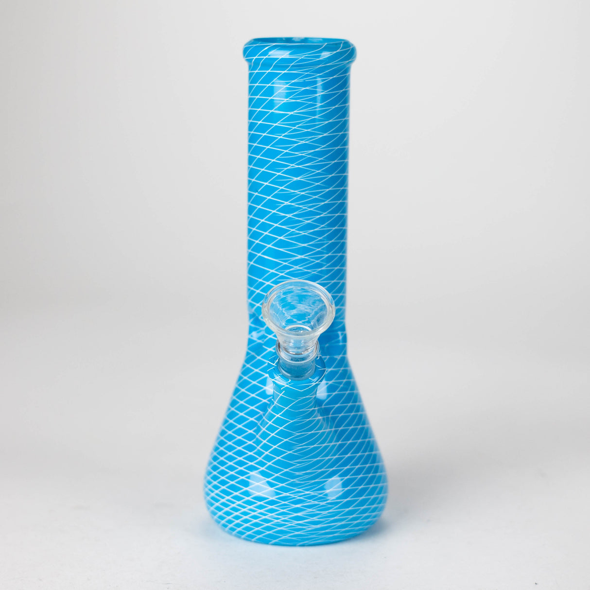 8" web designed assorted color beaker glass bong Glass Bong Bongzie Smokes