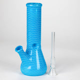 8" web designed assorted color beaker glass bong Glass Bong Bongzie Smokes