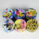 Dia 63mm*44mm 4 Parts Cartoon Grinder Box Of 6