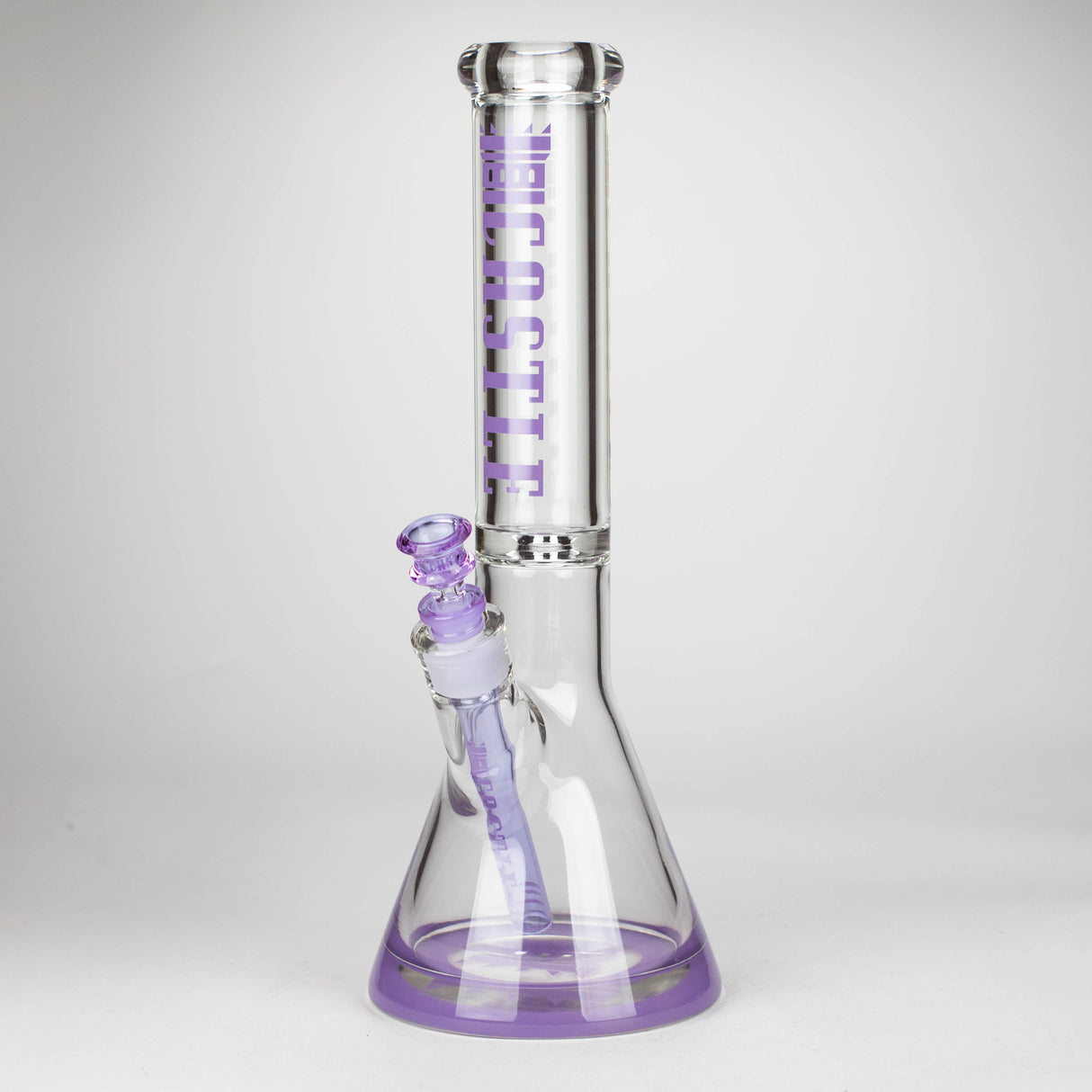 Castle Glassworks | 14" Color Logo Beaker Bong [C-005]