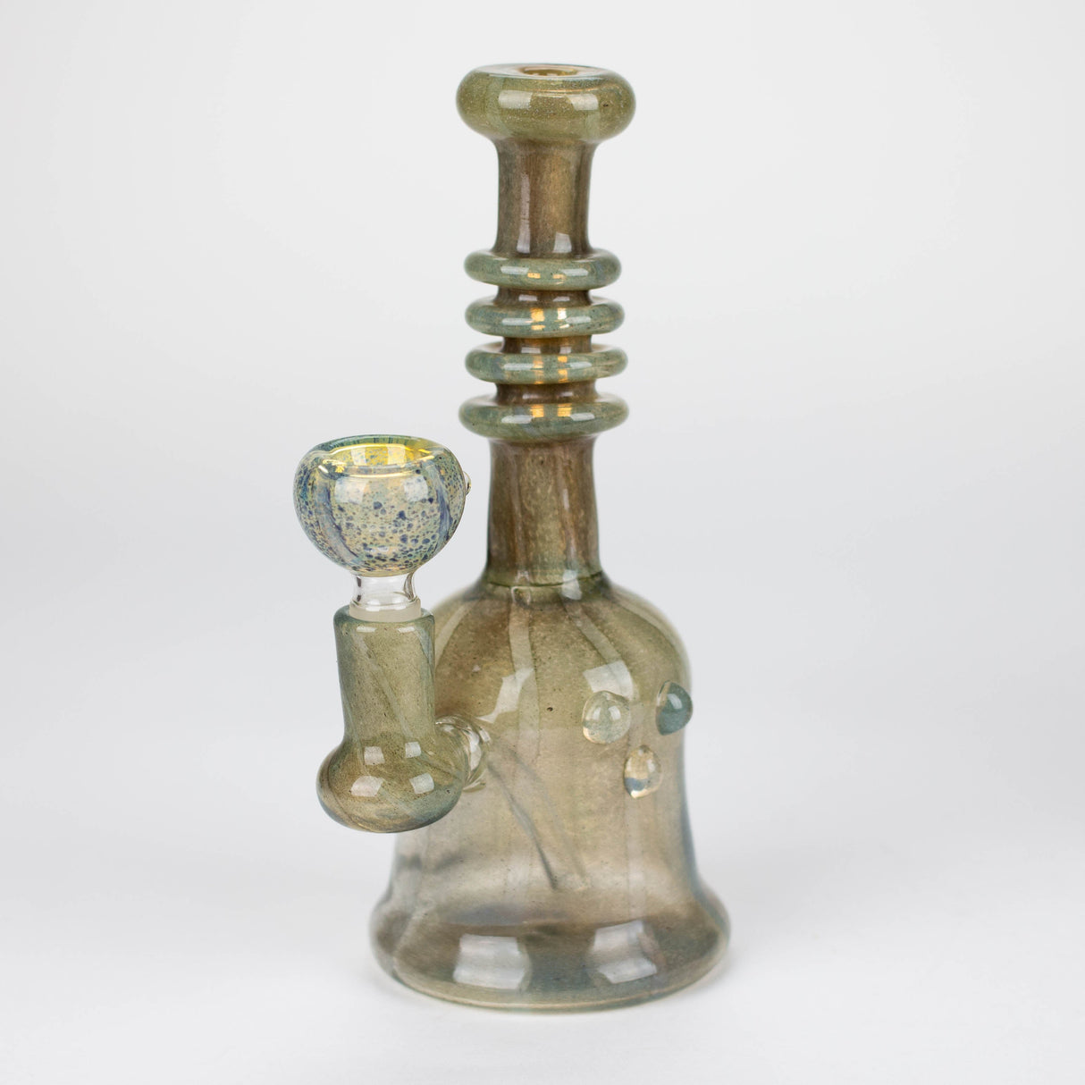 8" marble design multi color glass water bong