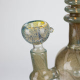 8" marble design multi color glass water bong