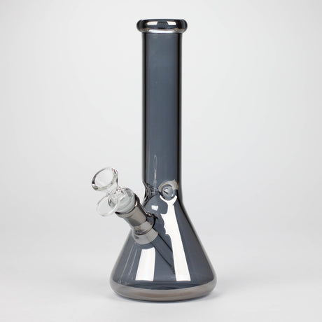 10" Solid Color Eletroplate Glass Beaker Bong Glass Bong 777 Smoke Ashgrey