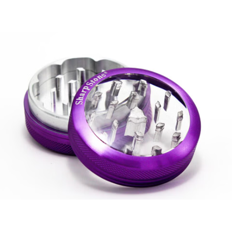 SharpStone® | CLEAR TOP 2 PIECE HERB GRINDER - 2.2" [ GRI906 ]