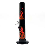 12" BLACK Acrylic Water Pipe Bong  , Assorted Pattern Color ( PIP280 )