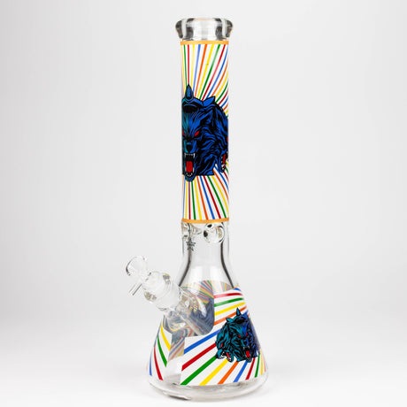 16" Glow in the dark 9mm glass water bong [GBT2301]