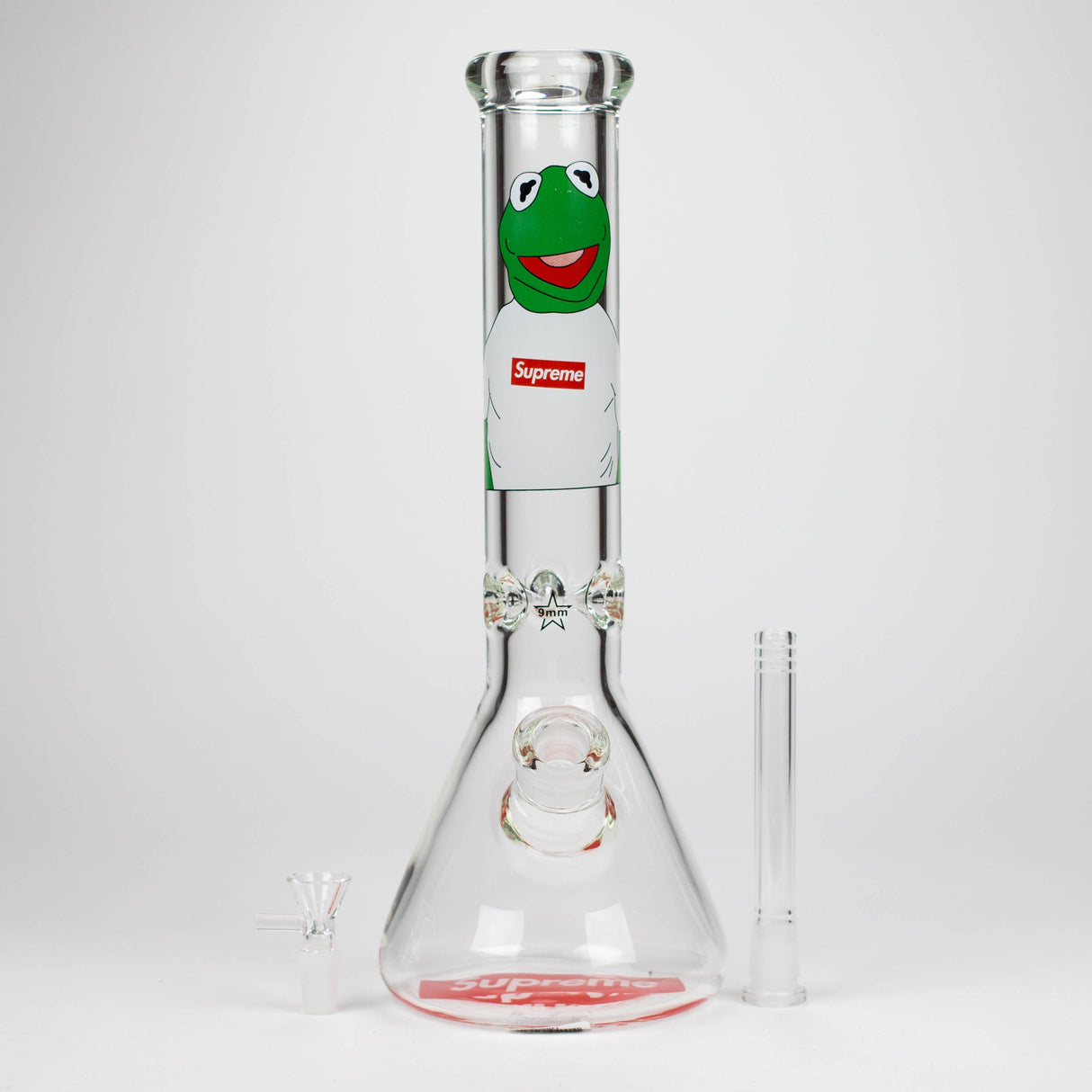 14" Brand 9mm glass water bong [NP2001]