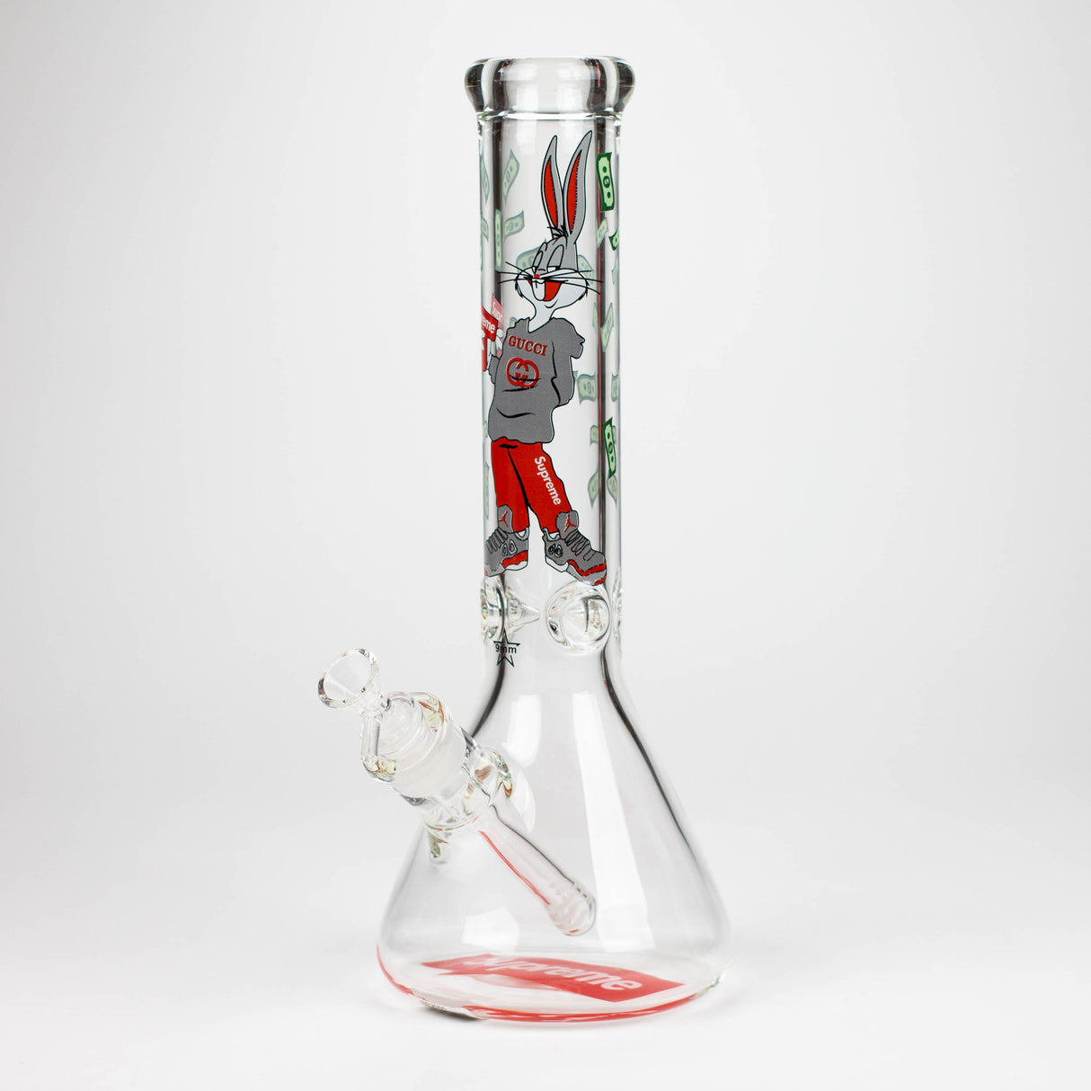 14" Brand 9mm glass water bong [NP2001]