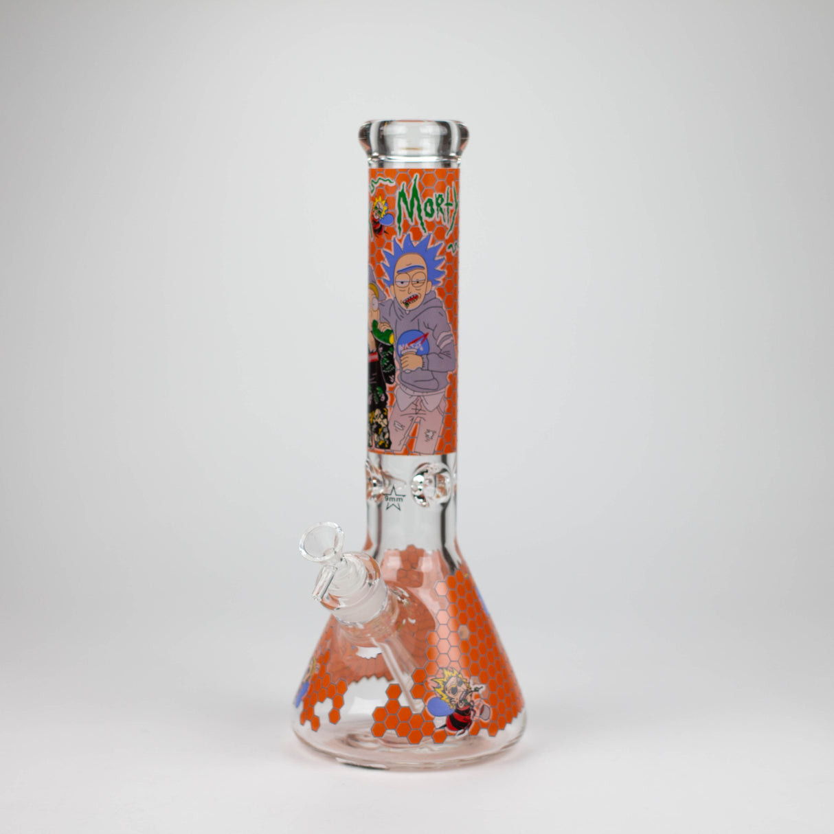 14" RM Cartoon 9mm glass water bong [GBT2118]