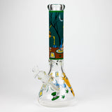 14" SD Cartoon 9mm glass water bong [GBT2112]