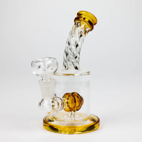 6" Twist glass bent neck glass bong with diffuser