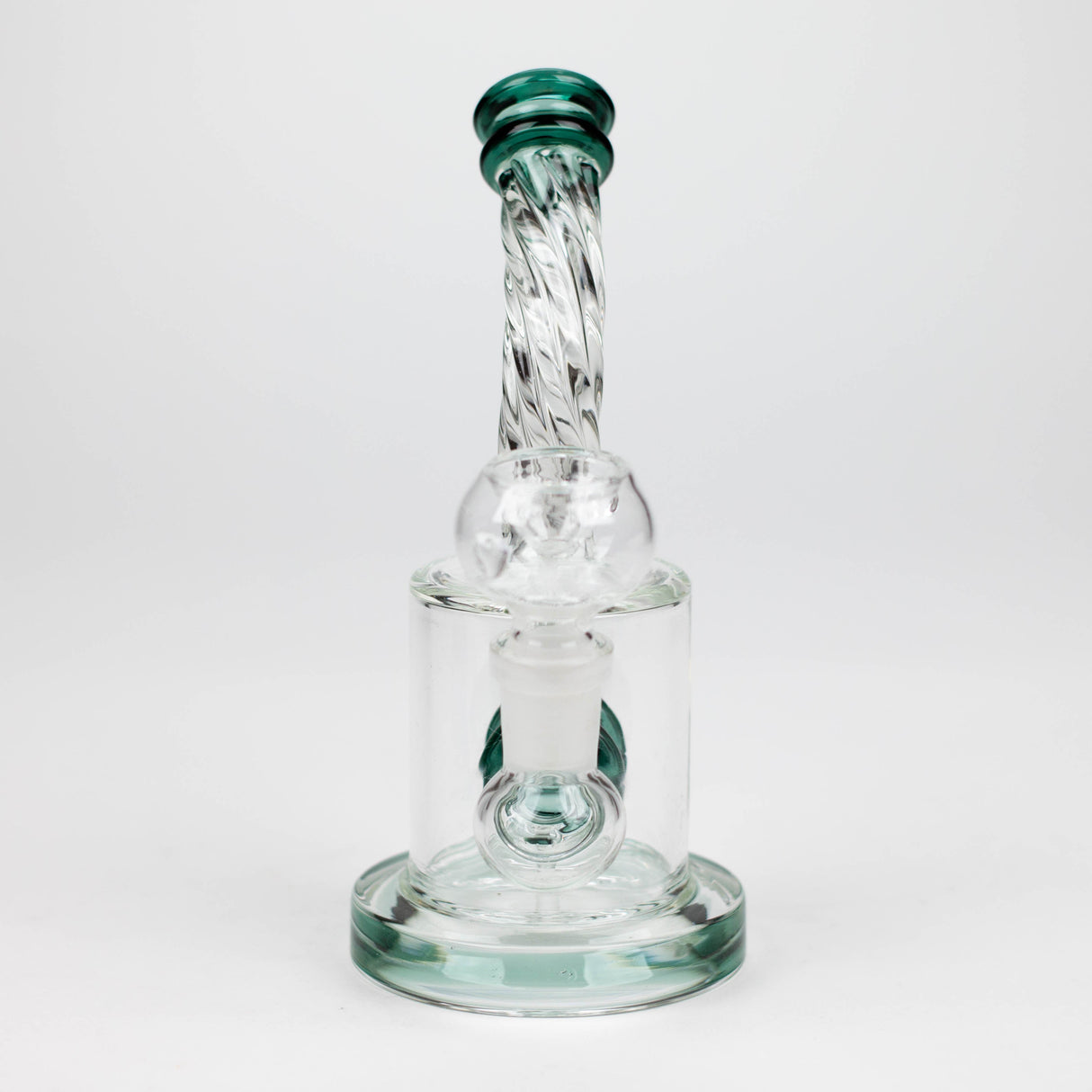 6" Twist glass bent neck glass bong with diffuser