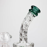 6" Twist glass bent neck glass bong with diffuser