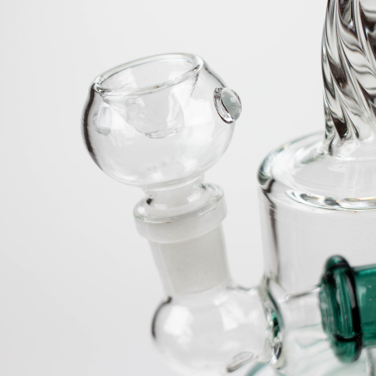 6" Twist glass bent neck glass bong with diffuser