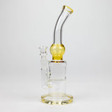 11" Color accented glass bong with honeycomb diffuser-Assorted Glass Bong Bongzie Smokes