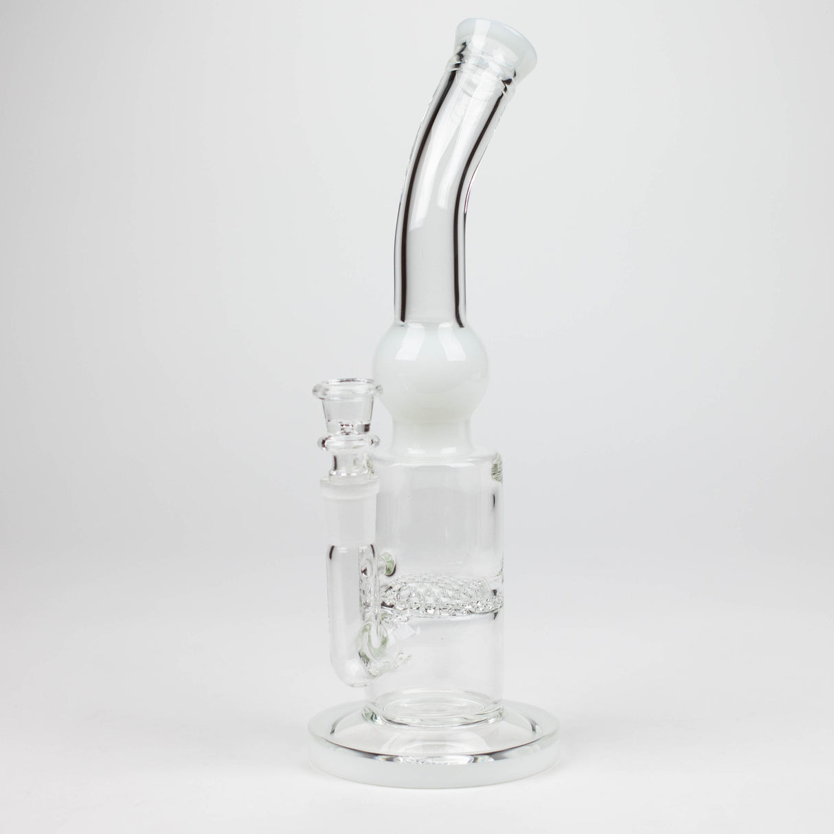 11" Color accented glass bong with honeycomb diffuser