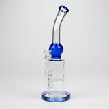 11" Color accented glass bong with honeycomb diffuser-Assorted Glass Bong Bongzie Smokes