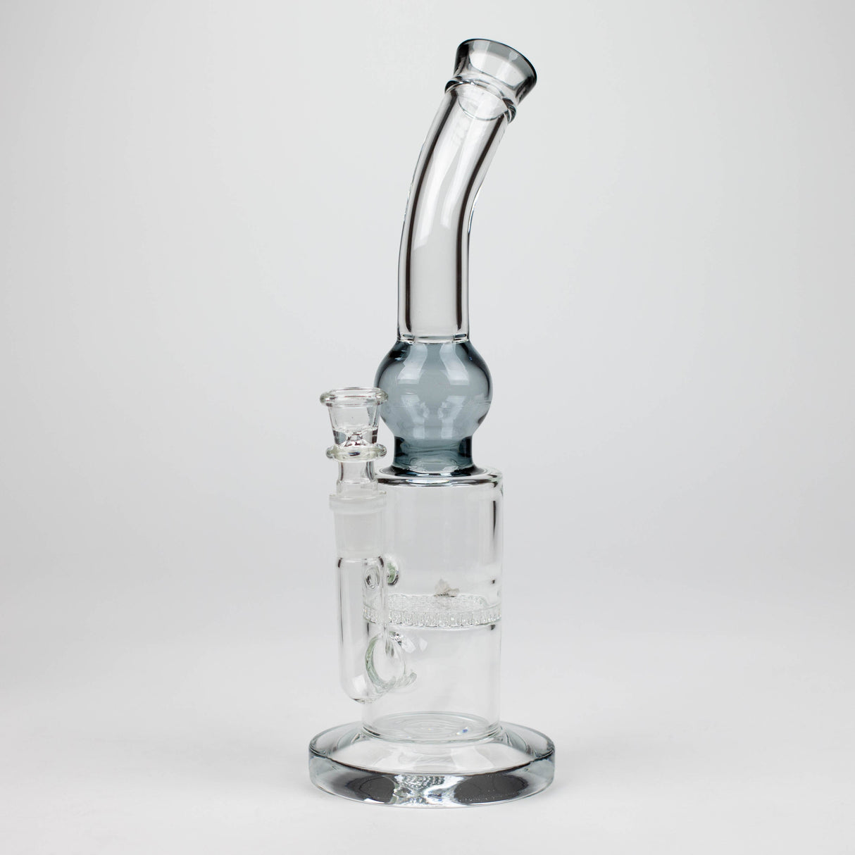 11" Color accented glass bong with honeycomb diffuser