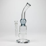 11" Color accented glass bong with honeycomb diffuser-Assorted Glass Bong Bongzie Smokes