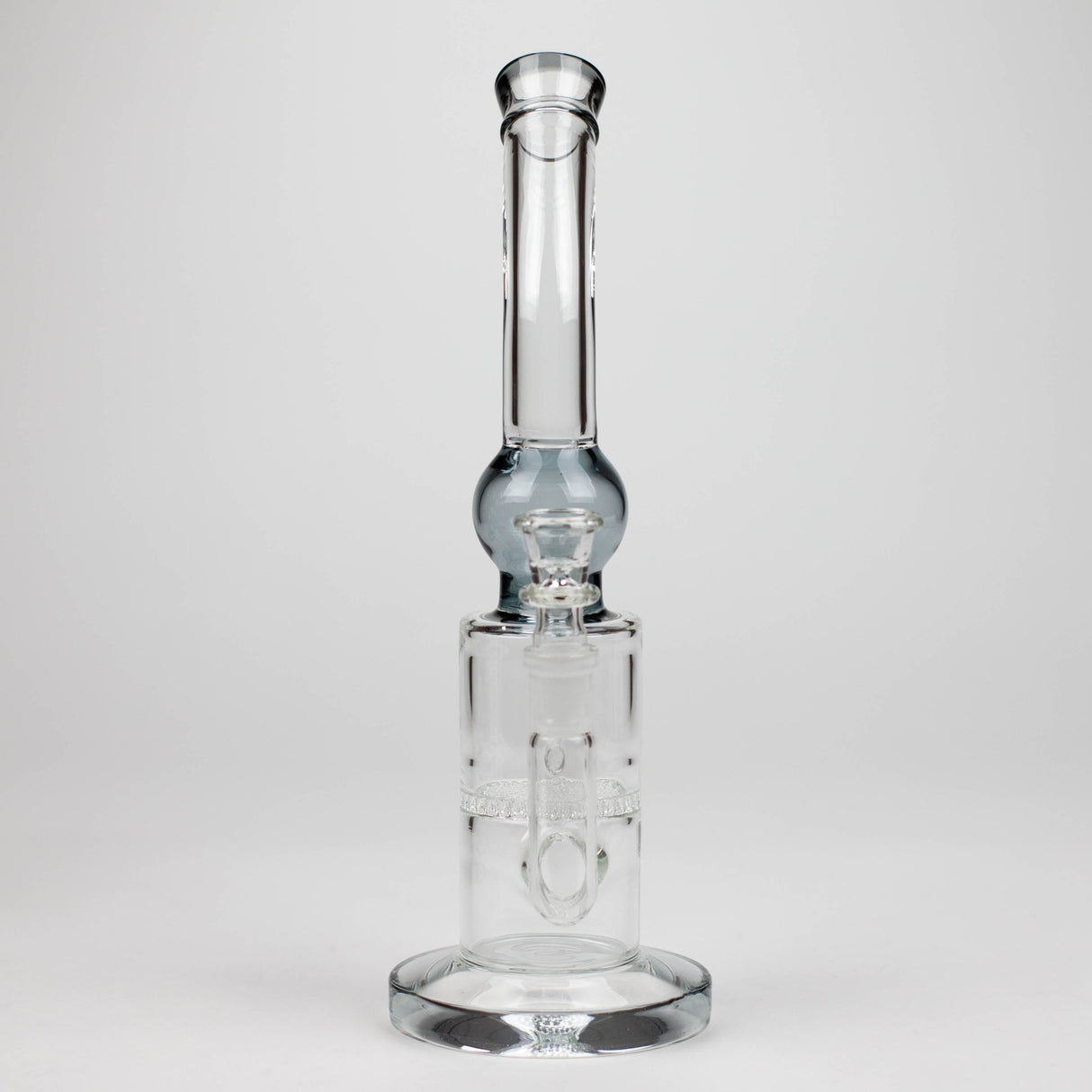 11" Color accented glass bong with honeycomb diffuser