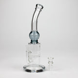 11" Color accented glass bong with honeycomb diffuser