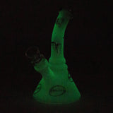 6" Glow in the dark glass bong