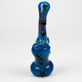 6" Single chamber fancy glass bubbler