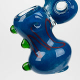 6" Single chamber fancy glass bubbler