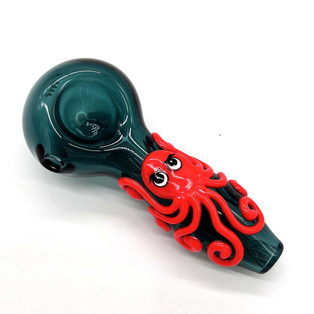 Octopus Glow In The Dark Glass Smoking Spoon Hand Pipe