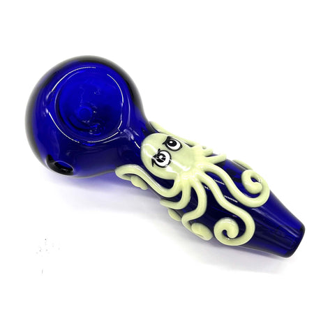 Octopus Glow In The Dark Glass Smoking Spoon Hand Pipe