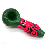 Octopus Glow In The Dark Glass Smoking Spoon Hand Pipe