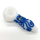 Octopus Glow In The Dark Glass Smoking Spoon Hand Pipe